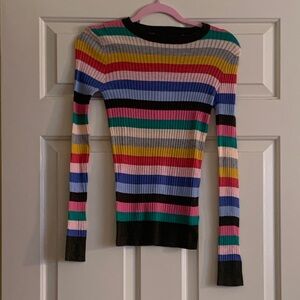 NWT English Factory Multicolor Striped Long Sleeve Top